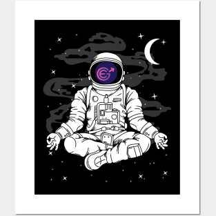 Astronaut Yoga Evergrow EGC Coin To The Moon Crypto Token Cryptocurrency Blockchain Wallet Birthday Gift For Men Women Kids Posters and Art